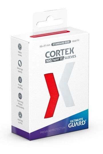 Ultimate Guard Cortex Sleeves Standard Size Matte - Red (100-Pack)