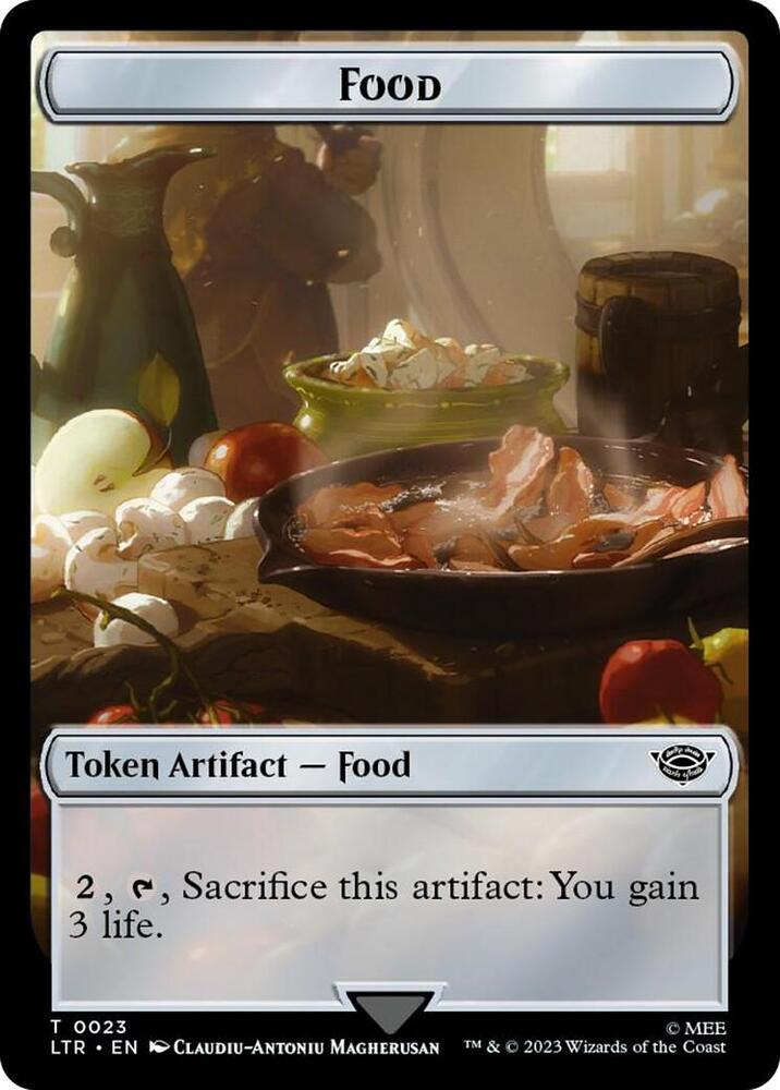 Tentacle // Food (0023) Double-Sided Token (Surge Foil) (Back)