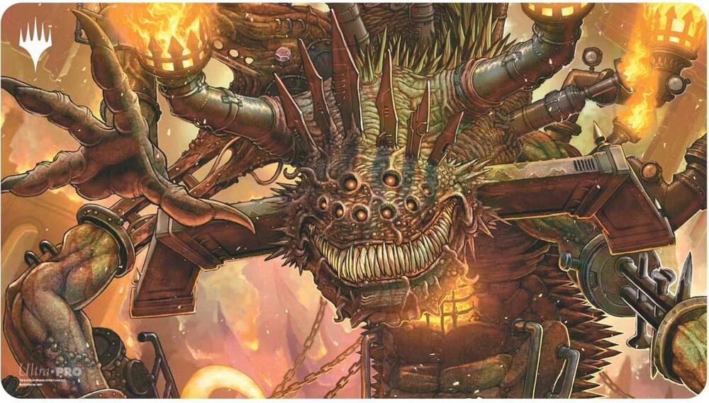 Duskmourn Playmat for Magic: The Gathering - Mythic Cycle Red (Overlord of the Boilerbilges) - Ultra Pro Playmats