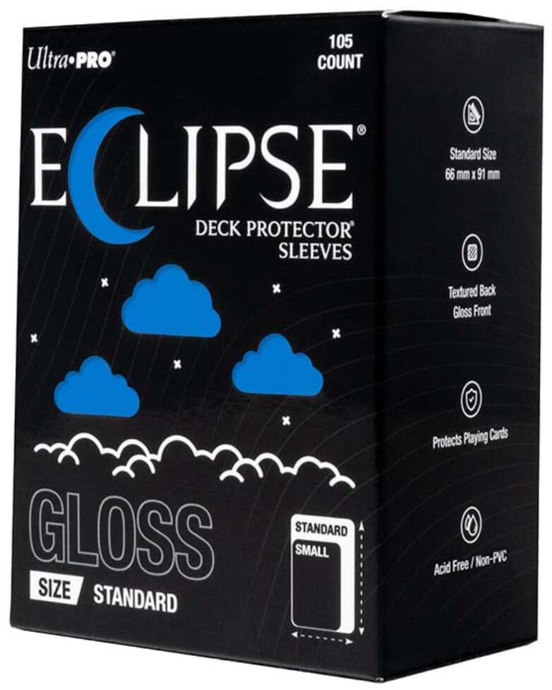 Eclipse Standard Gloss Deck Protector Sleeves - Pacific Blue (105-Pack)