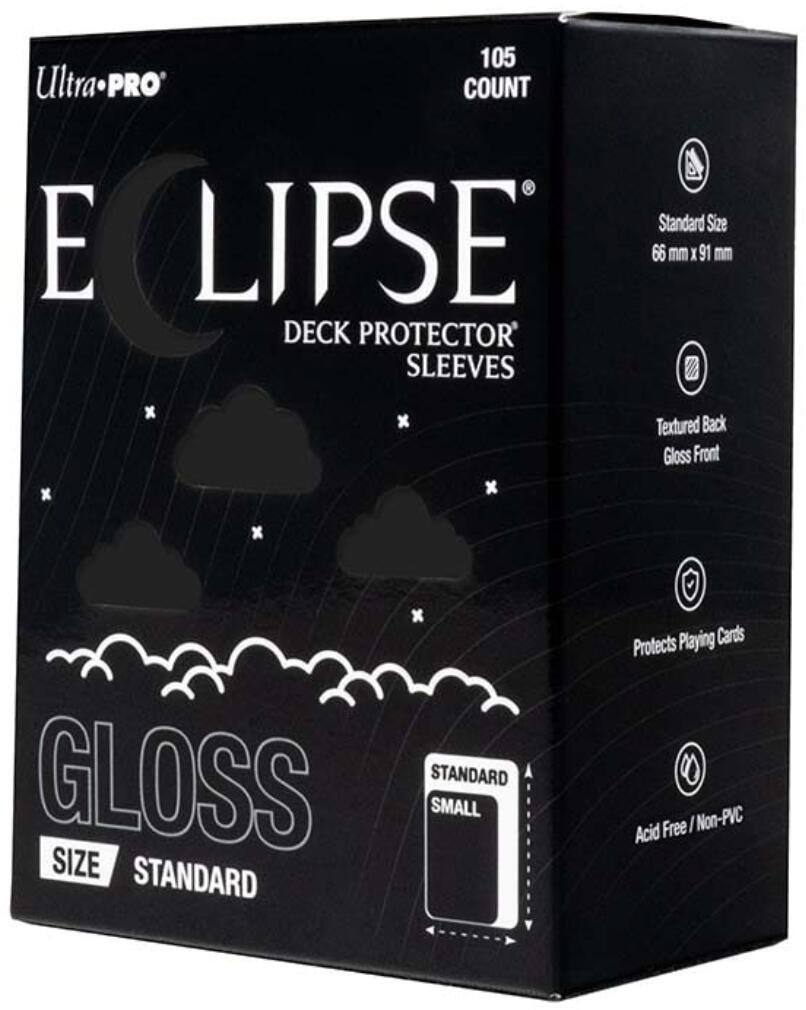 Eclipse Standard Gloss Deck Protector Sleeves - Jet Black (105-Pack)
