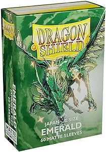Dragon Shield 60ct Matte Emerald Japanese Sized Sleeves