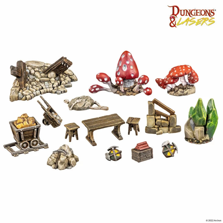 Dungeons & Lasers - Dwarven Mine Props