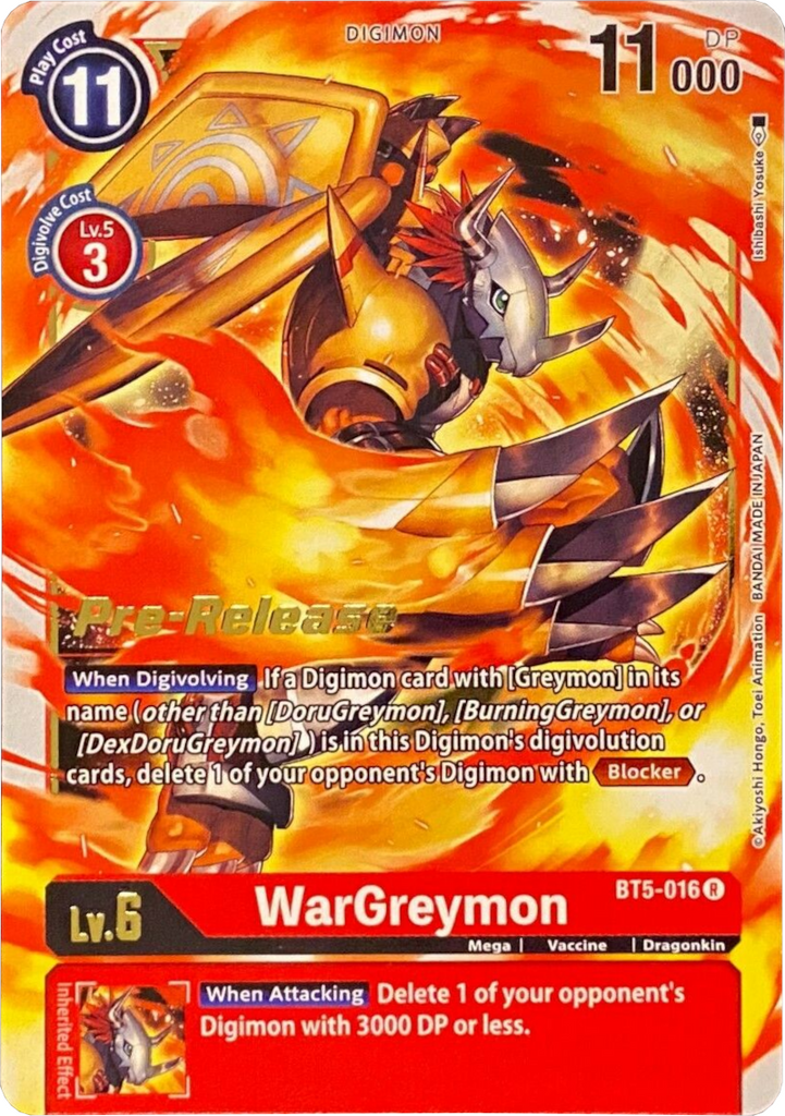 digimon cards wargreymon Card Credit Card Skin Digivolve 1 Cost Digimon Card WarGreymon P-182 WORLD