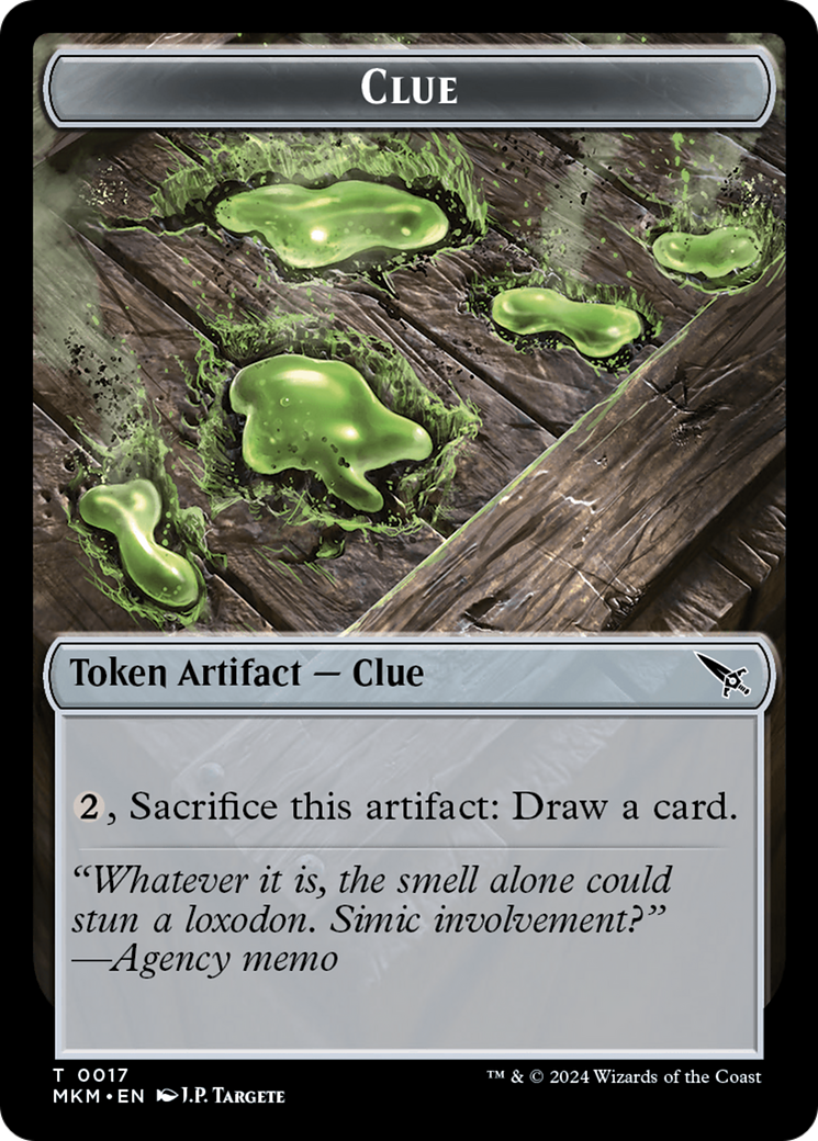 Clue (0017) // A 0044 Double-Sided Token [Murders at Karlov Manor Tokens]