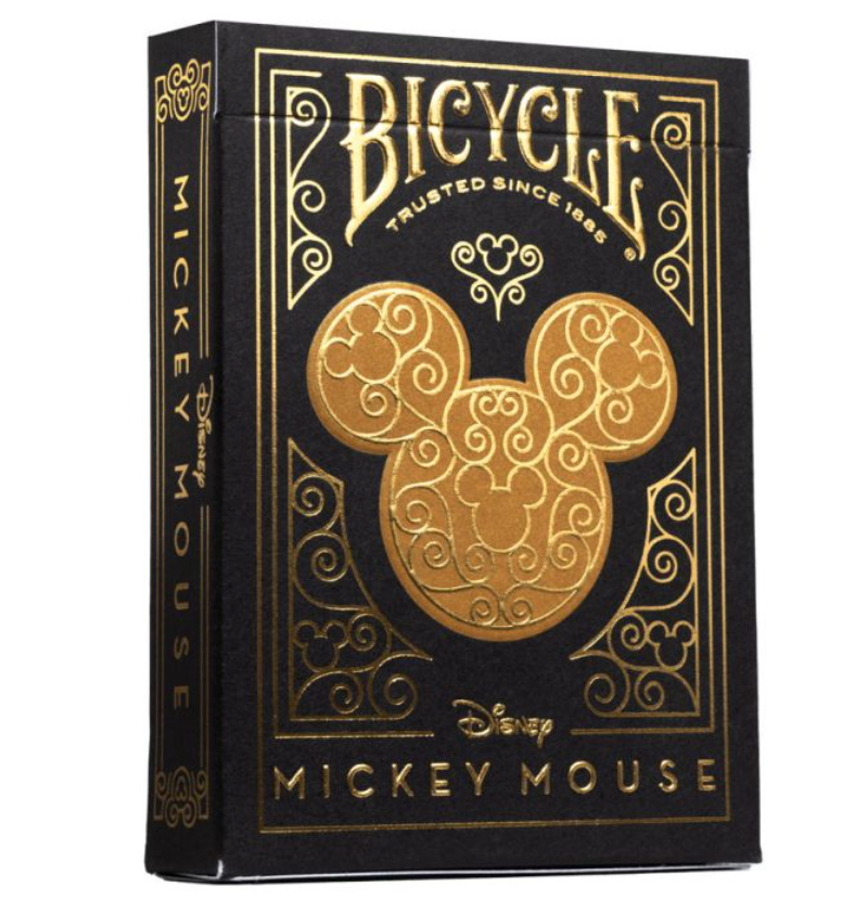 Bicycle Playing Cards: Disney Mickey Black & Gold