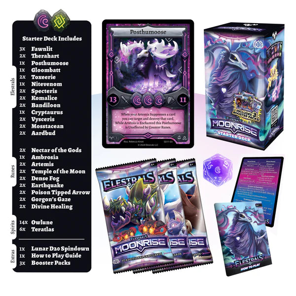 Elestrals: Moonrise Posthumoose Starter Deck with 3 Packs - 1st Edition