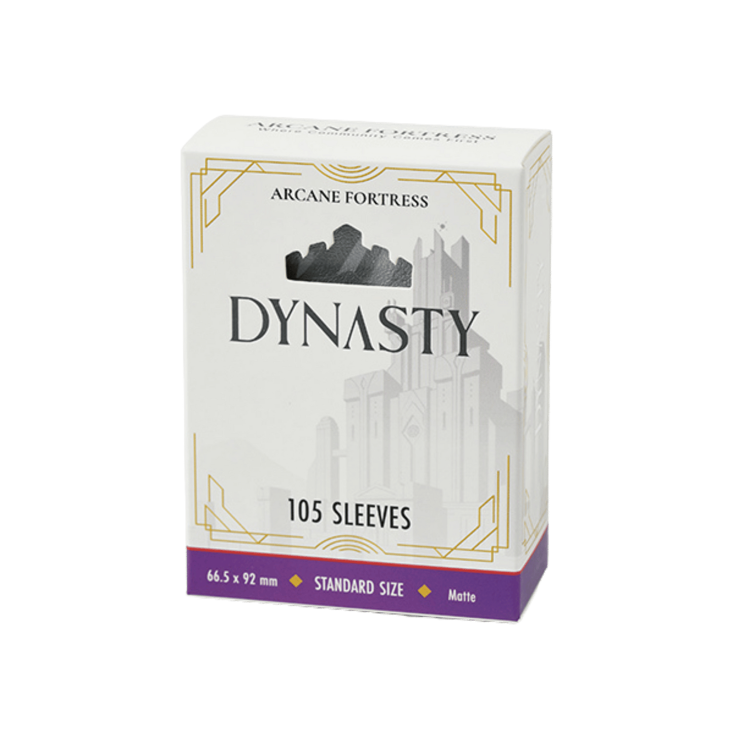 Arcane Fortress Sleeves: Dynasty Collection - Matte, Frosted Silver (105ct)