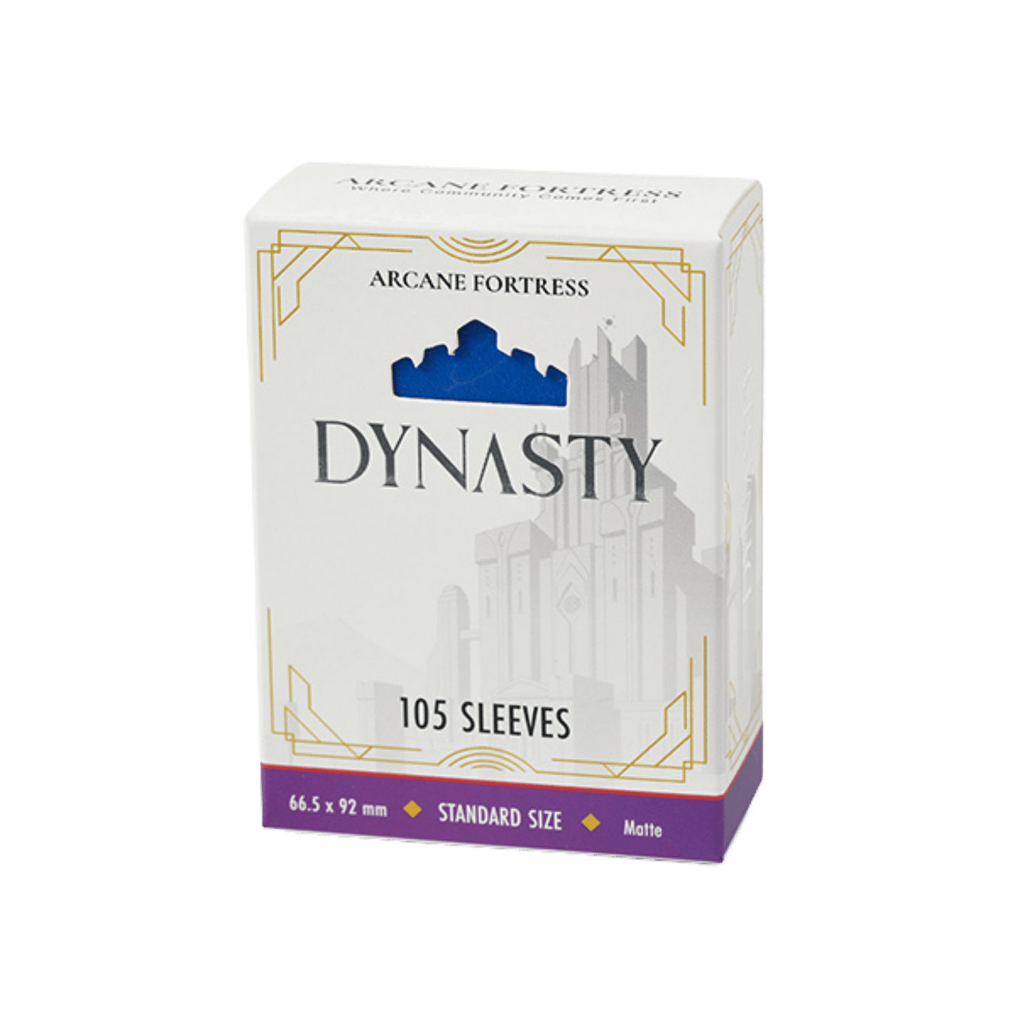 Arcane Fortress Sleeves: Dynasty Collection - Matte, Deep Blue (105ct)