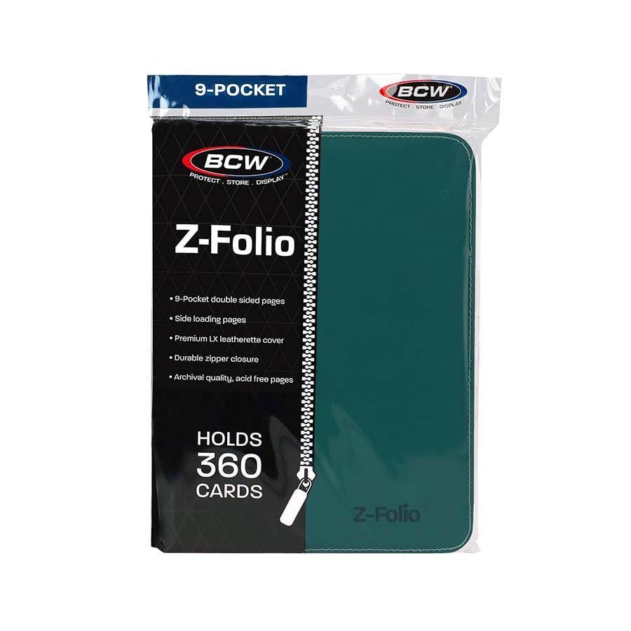 BCW SUPPLIES: Z-FOLIO - 9-POCKET TEAL