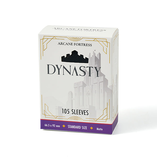 Arcane Fortress Sleeves: Dynasty Collection - Matte, Shadow Black (105ct)