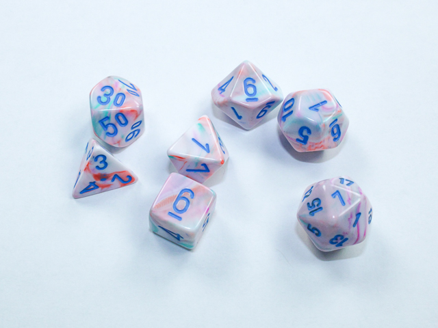 Festive® Mini-Polyhedral Pop Art™/blue 7-Die set
