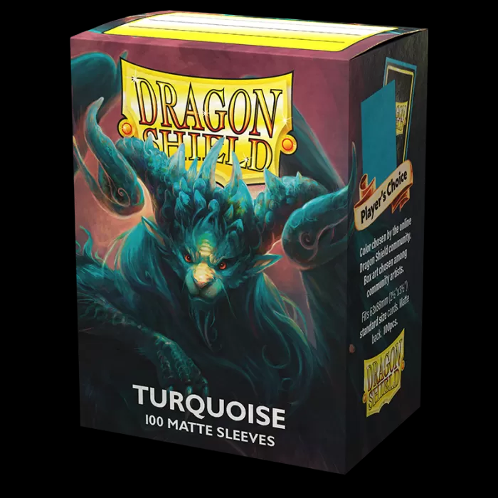Dragon Shield: Turquoise 'Atebeck' - Matte, Standard Size Card Sleeves (100ct)