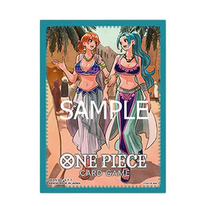 One Piece Card Game Official Sleeves: TCG+ Store Edition Vol.1 - Nami and Vivi (70-Pack) - Bandai Card Sleeves