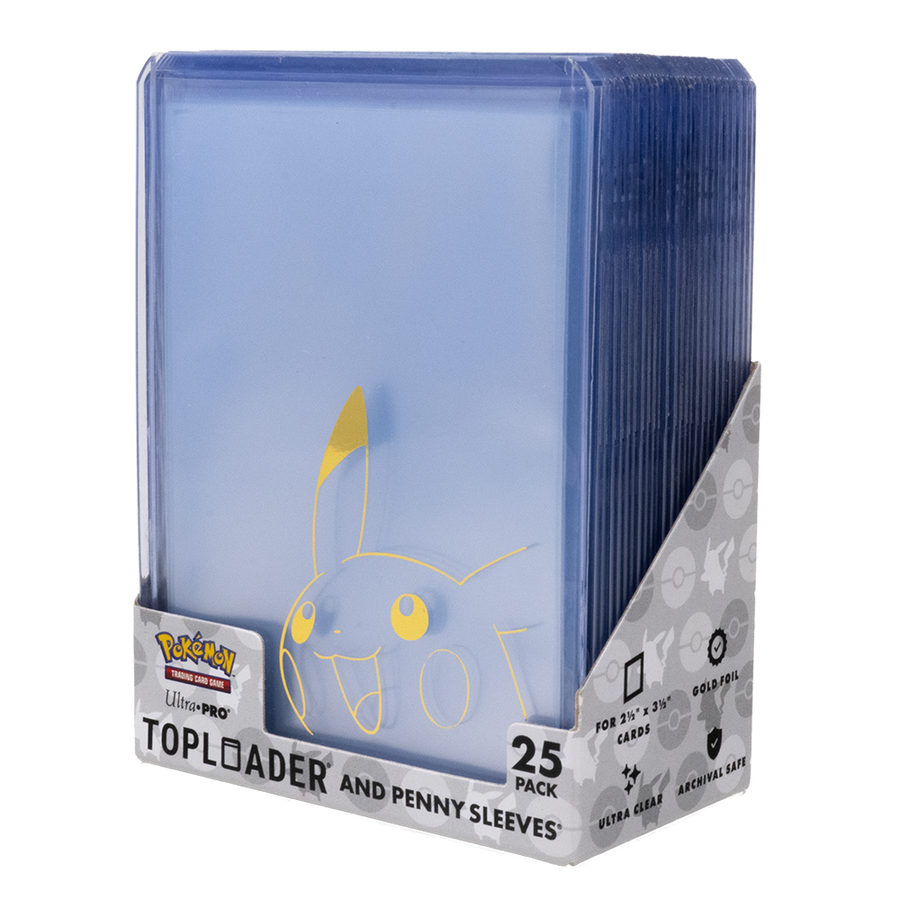 Pikachu TOPLOADER® and PENNY SLEEVES® Combo Pack for the Pokémon Trading Card Game (25 PACK)