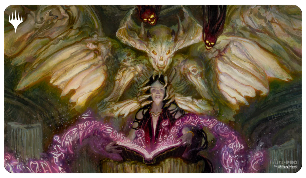 Commander Masters Demonic Tutor Black Standard Gaming Playmat for Magic: The Gathering