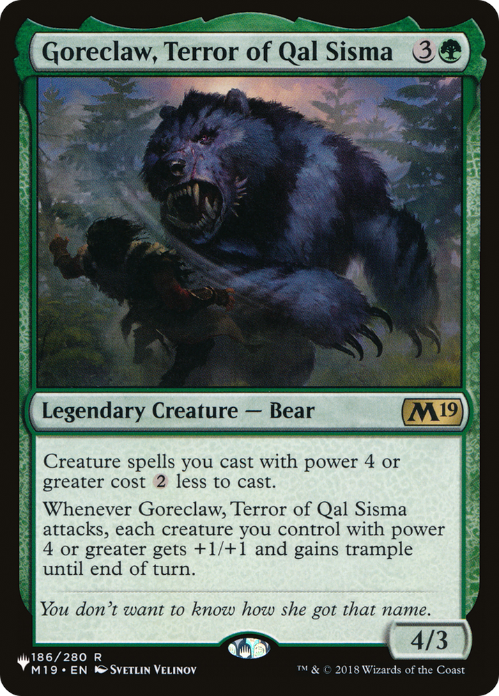 Goreclaw, Terror of Qal Sisma [The List]