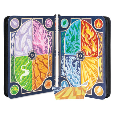 TCG Faux-Leather Elemental Trading Card Binder