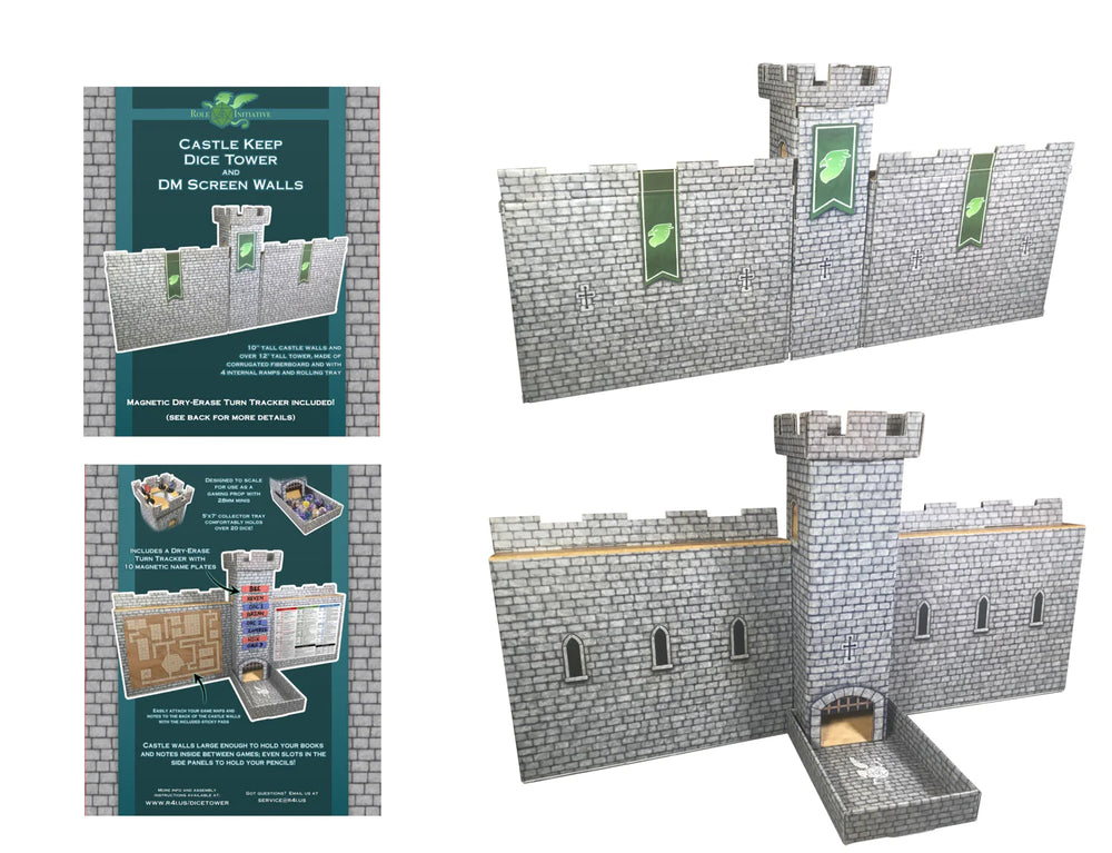 Roll 4 Initiative - Castle Keep Dice Tower & DM Screen Walls