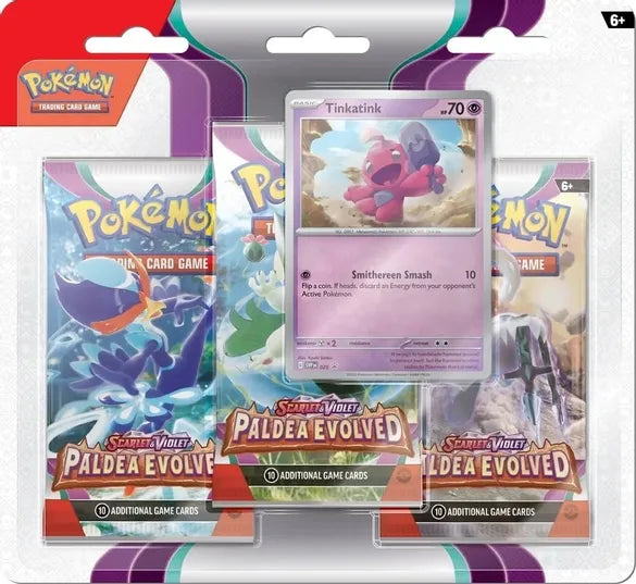 Pokemon TCG: Paldea Evolved 3 Pack Blister [Tinkatink]