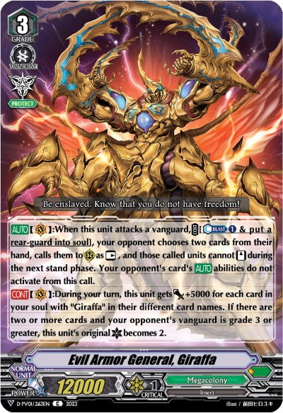 Evil Armor General, Giraffa (D-PV01/263EN) [History Collection]
