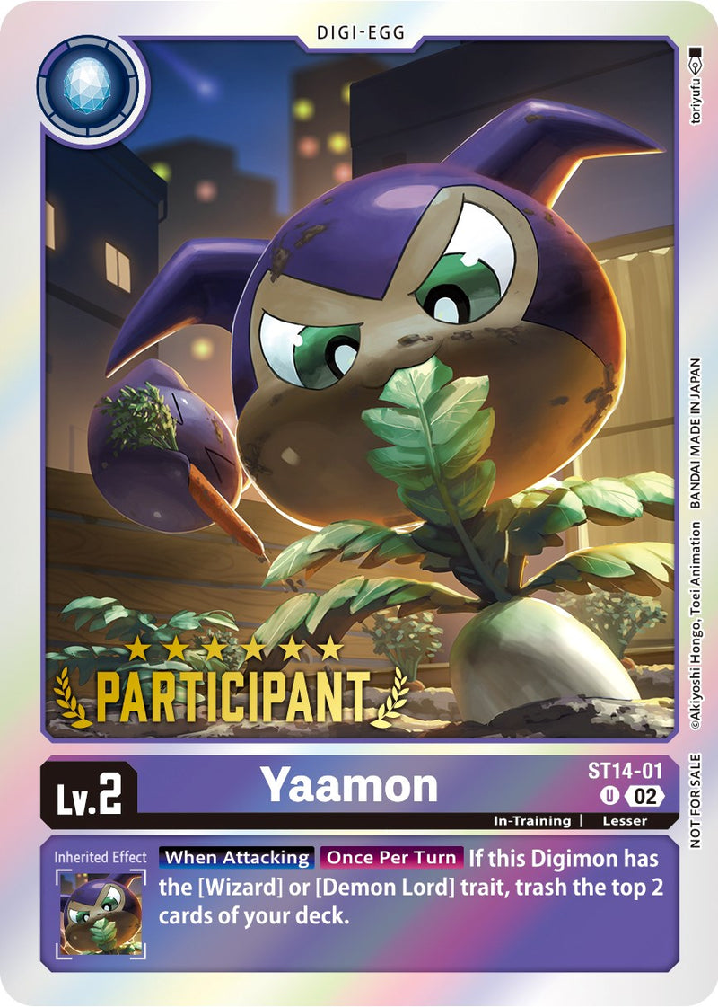 Yaamon [ST14-01] (Digimon 3-On-3 November 2023 Participation) [Starter