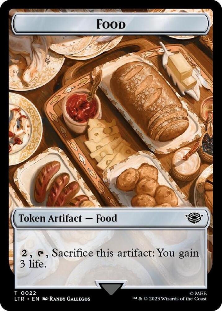 Human Soldier (0014) // Food (0022) Double-Sided Token (Surge Foil) (Back)