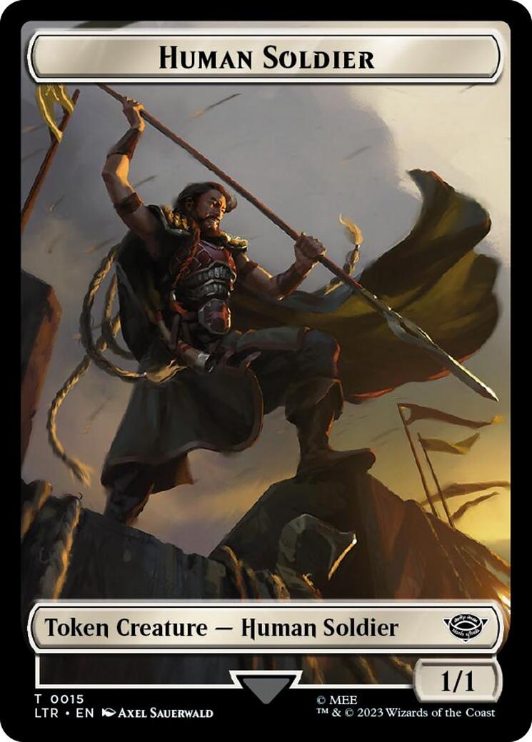 Human Soldier (0015) // Food (0024) Double-Sided Token (Surge Foil)