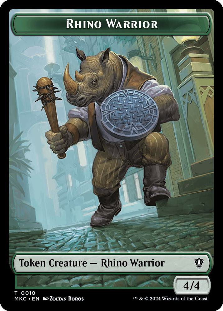 Thopter // Rhino Warrior Double-Sided Token (Back)