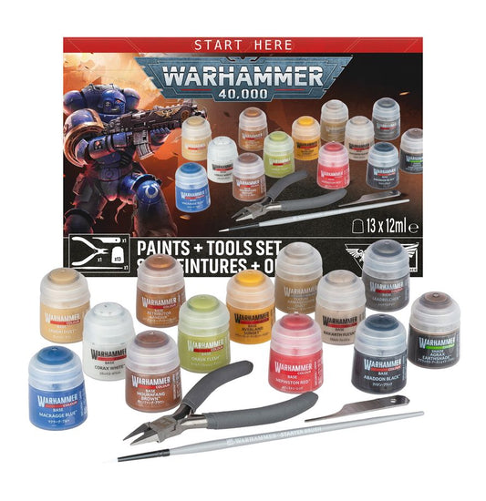Warhammer 40k: Paint + Tools set