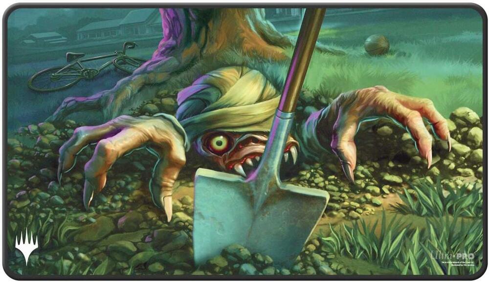 Duskmourn Black Stitched Playmat for Magic: The Gathering - Special Guest - Guest Artist 1 (Exhume) - Ultra Pro Playmats