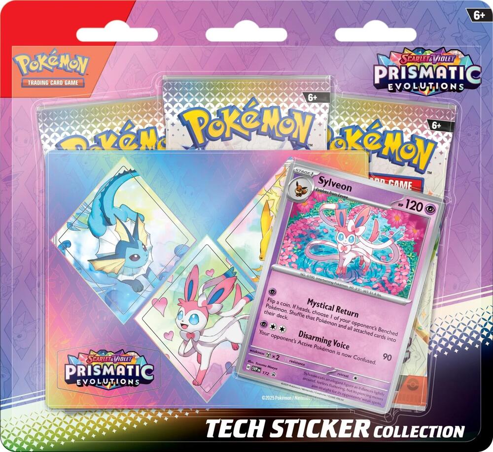 Pokemon TCG - Prismatic Evolutions Tech Sticker Collection -CHEAPER IN STORE- (Sylveon)(Pre-Order)(Releases 1/17/25)