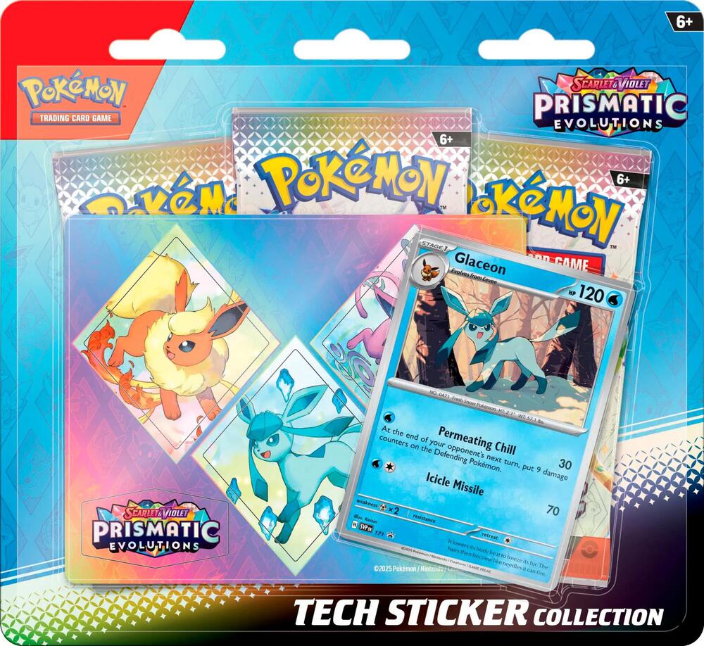 Pokemon TCG - Prismatic Evolutions Tech Sticker Collection -CHEAPER IN STORE- (Glaceon)(Pre-Order)(Releases 1/17/25)