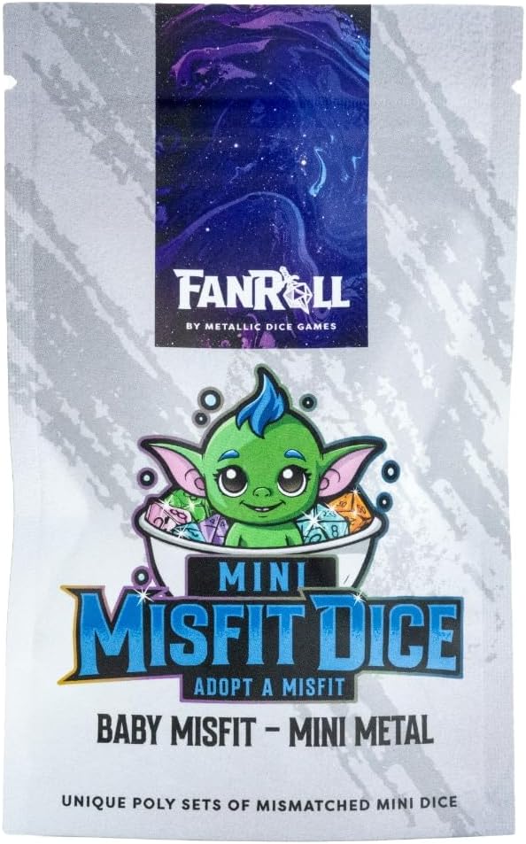 MYSTERY MISFIT: MINI METAL POLYHEDRAL DICE (7CT SET)