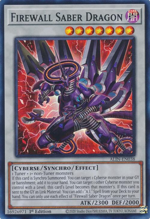 Firewall Saber Dragon [ALIN-EN038] Super Rare