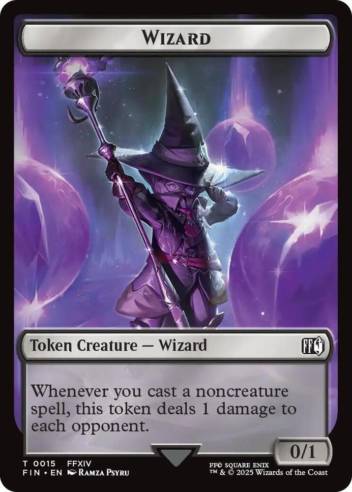 Hero (0006) // Wizard (0015) Double-Sided Token (Back)