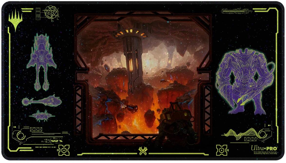 Edge of Eternities Holofoil Playmat - Red Mythic for Magic: The Gathering