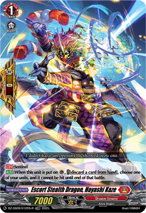 Escort Stealth Dragon, Hayashi Kaze (TDR) (DZ-SS09/012EN-R) [DZ-SS09: Zero Tendo Start Deck]