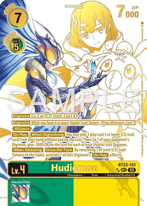 Hudiemon [BT23-101] (Rare Pull) [Hackers' Slumber]