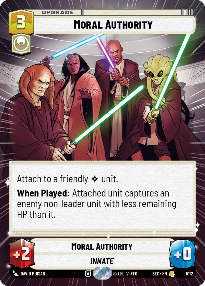 Moral Authority (1012) (Hyperspace Foil) (1012) [Secrets of Power]