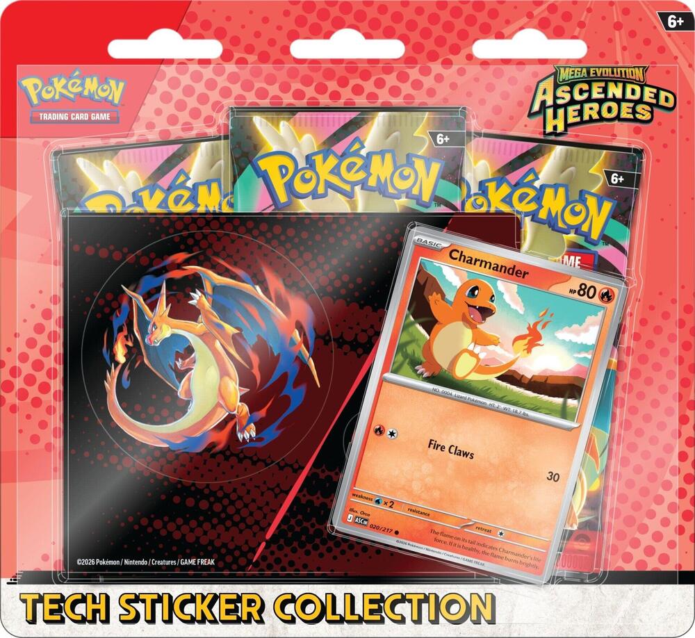 Pokémon - Trading Card Game: Mega Evolution - Ascended Heroes Tech Sticker Collection - Charmander -