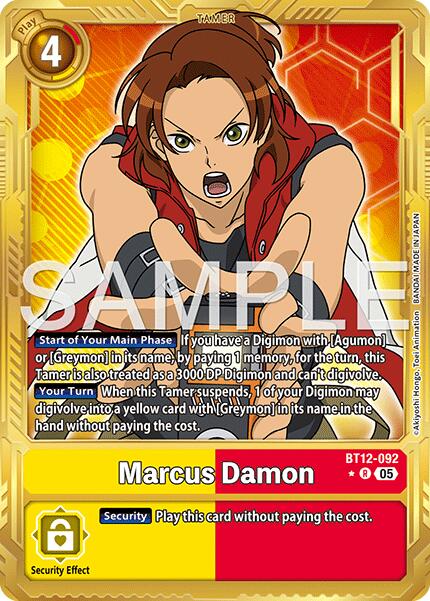 Marcus Damon [BT12-092] (Alternate Art) [Advanced Booster Digimon Generation]