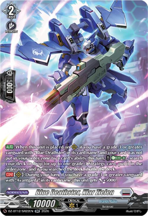 Blue Deathster, Klar Zielen (DZ-BT12/SR22EN) [Chasm of Lost Souls]