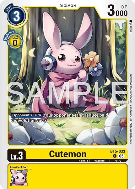 Cutemon [BT5-033] (Reprint) [Advanced Booster Digimon Generation]