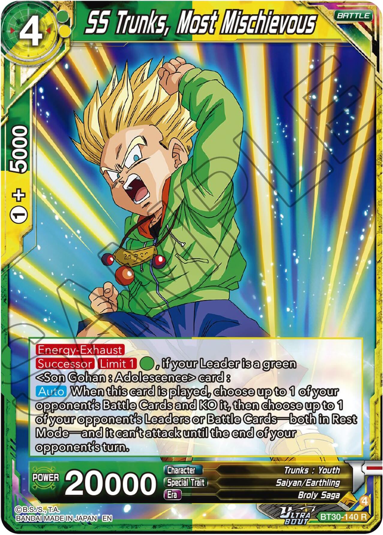 SS Trunks, Most Mischievous (BT30-140) [Three Glorious Fighters]