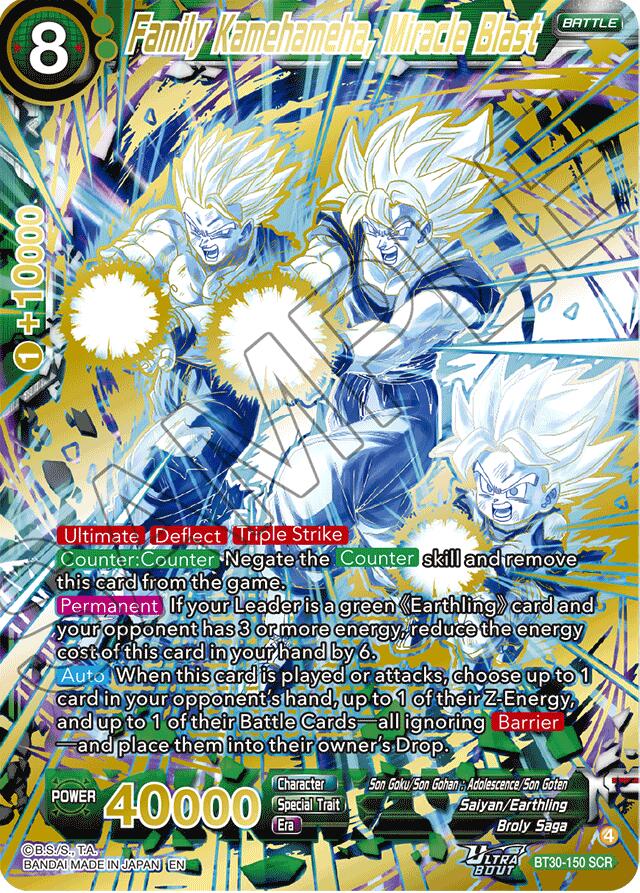 Family Kamehameha, Miracle Blast (SCR) (BT30-150) [Three Glorious Fighters]
