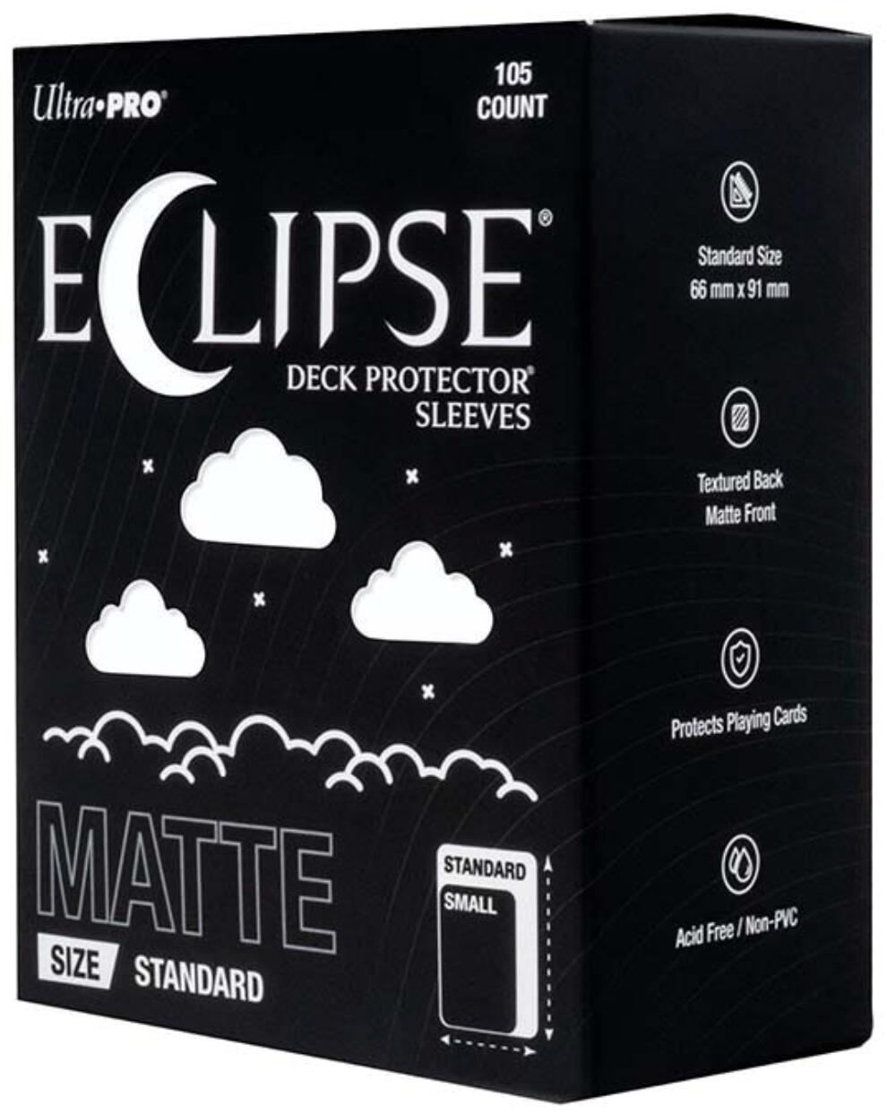 Eclipse Standard Matte Deck Protector Sleeves - Arctic White (105-Pack)