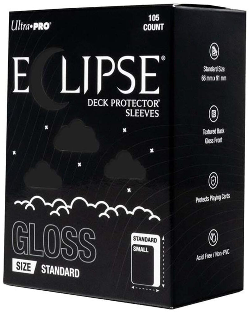 Eclipse Standard Gloss Deck Protector Sleeves - Jet Black (105-Pack)