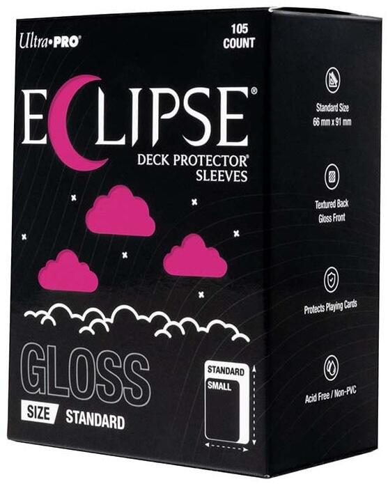 Eclipse Standard Gloss Deck Protector Sleeves - Hot Pink (105-Pack)