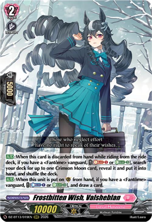 Frostbitten Wish, Valsheblan (DZ-BT13/019EN) [Parallactic Clash]